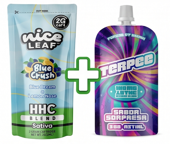 Combo 4:20 | Cartucho de Wax Desechable HHC 2000 mg + Liquid Lava Terpee Delta 9 THC 100 mg