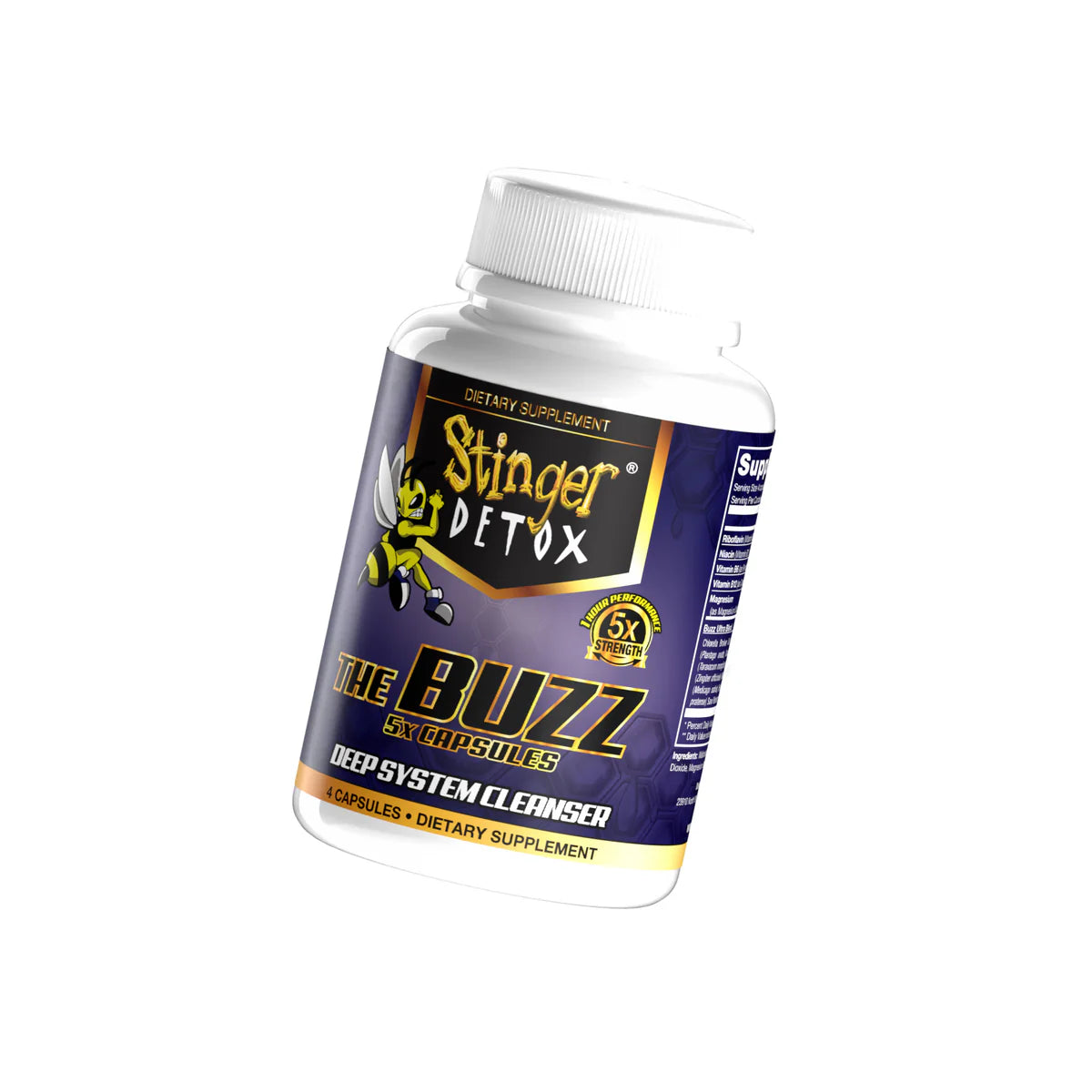 Stinger | The Buzz 5X - Extra Strenght 4 Cápsulas | Limpia tu sistema del cannabis