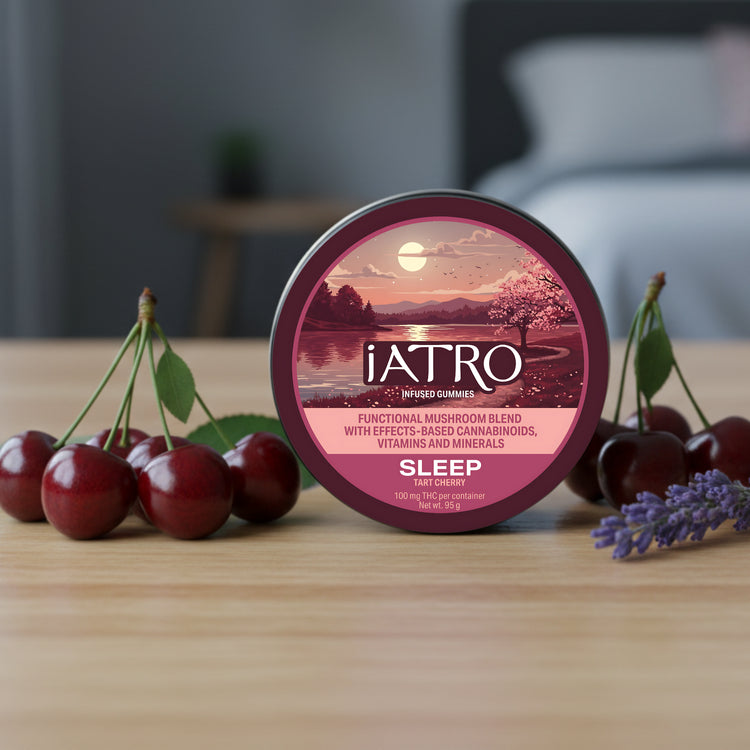 iAtro | iAtro Sleep D9 THC 10 mg/pza + CBN 2.5 mg/pza + Functional Mushrooms| 20 piezas