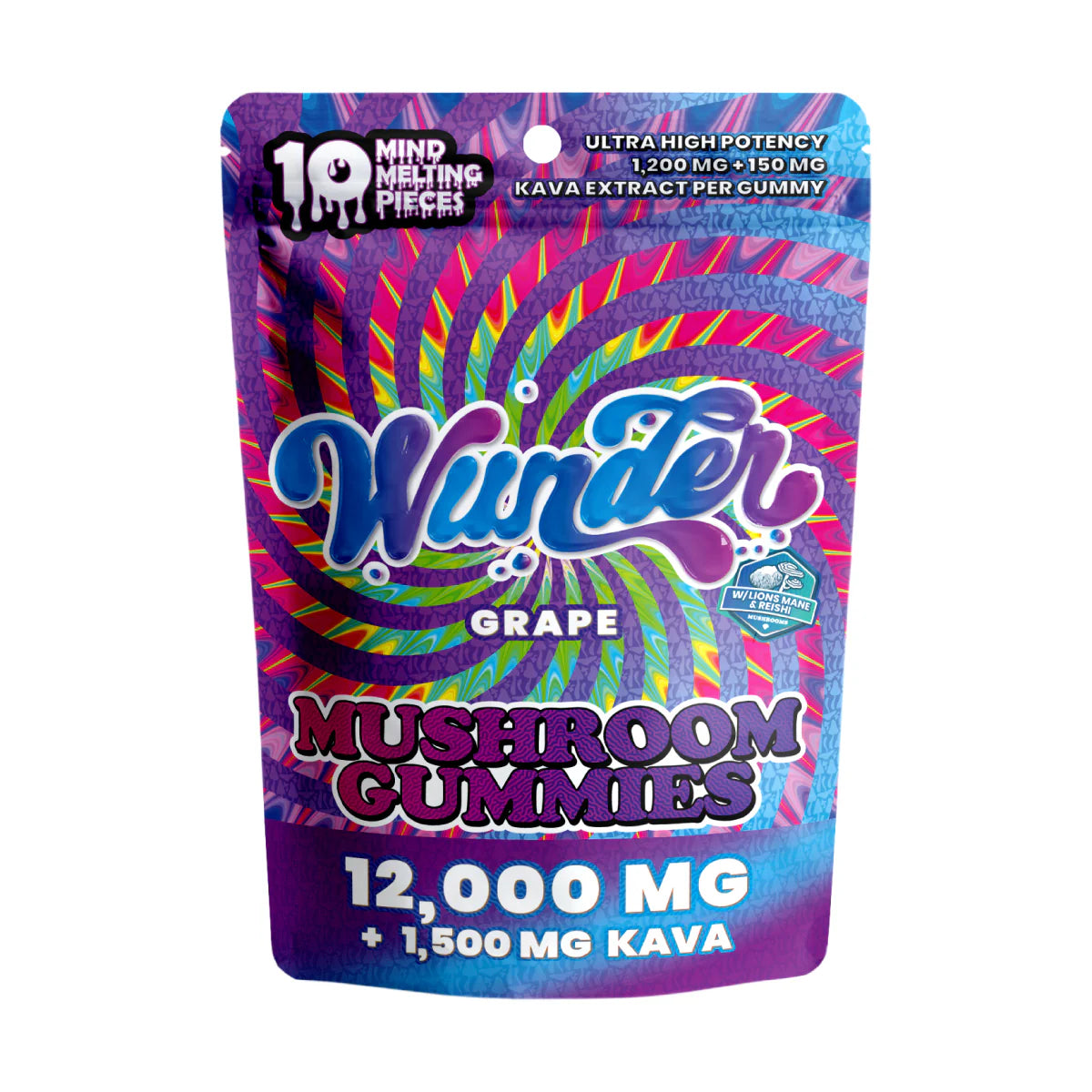 Wunder | Gomitas Nootropicos 1200mg/pza + 150mg Kava/pza | 2 o 10 piezas
