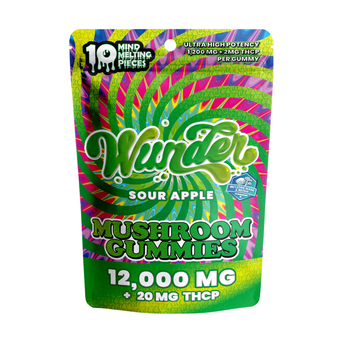 Wunder | Gomitas Nootropicos de 1200 mg/pza + THC-P 2 mg/pza | 2 o 10 piezas