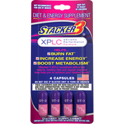 Stacker3 | XPLC capsulas energéticas cafeína 200 mg/pza | 4 pieza