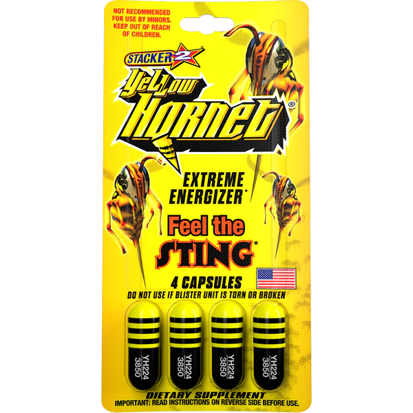 Stacker2 | Yellow Hornet cafeína 300 mg/pza | 4 pieza