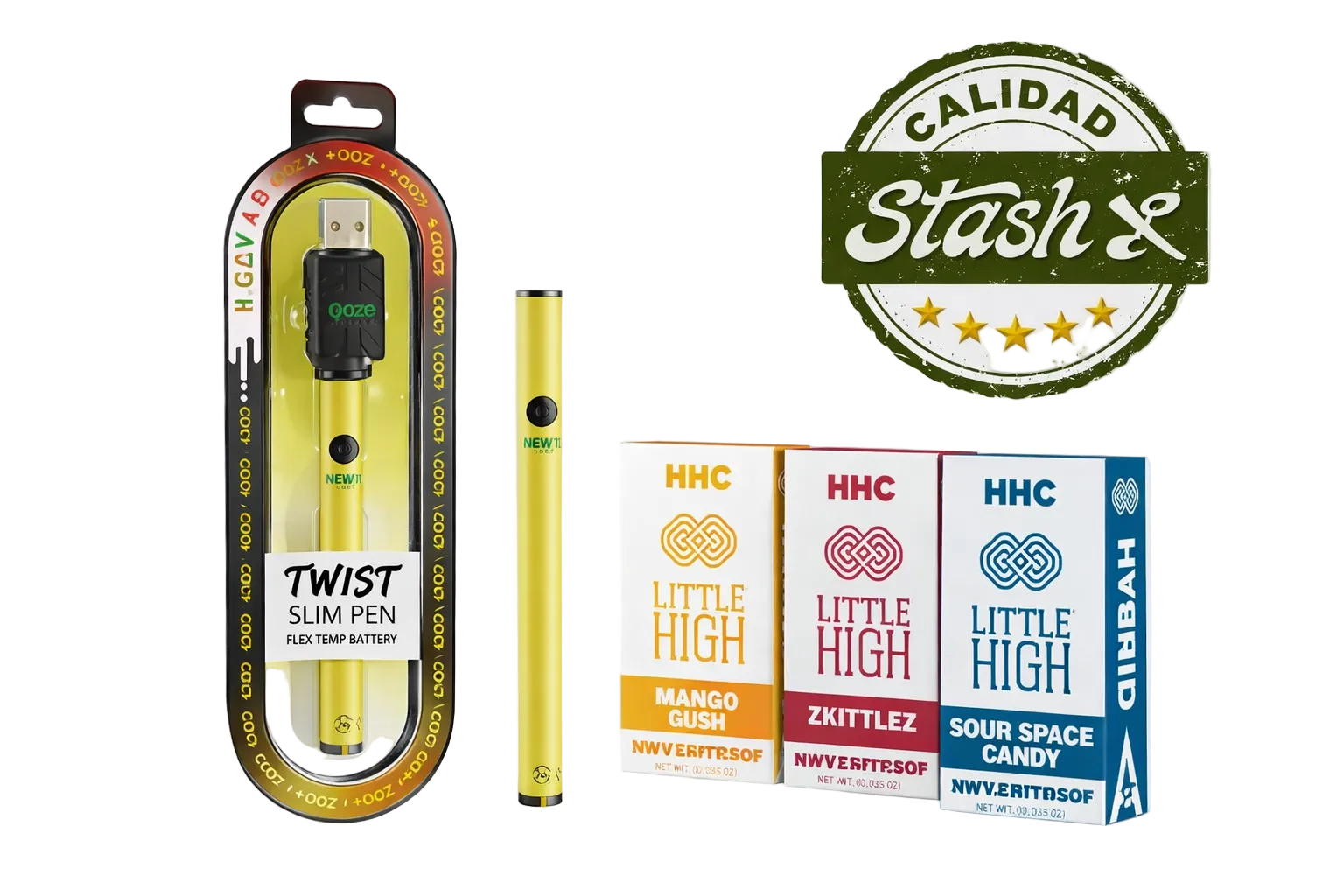 Combo High Voltage | Little High Cartucho Desechable HHC 1000 mg (1 ml) + Bateria Universal
