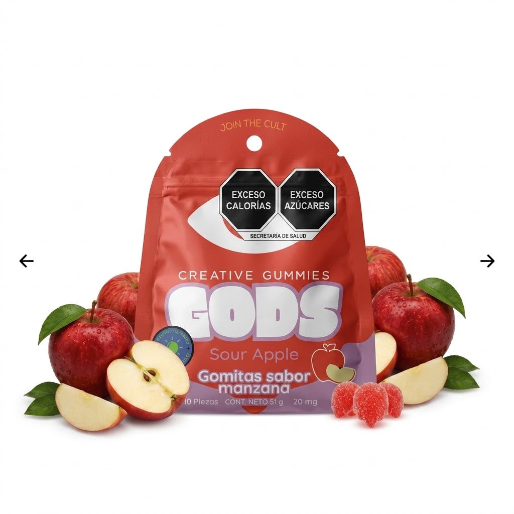 Gods Beard Cult | Gomitas Creative Delta 8 THC + HHC 20 mg/pza | 10 piezas