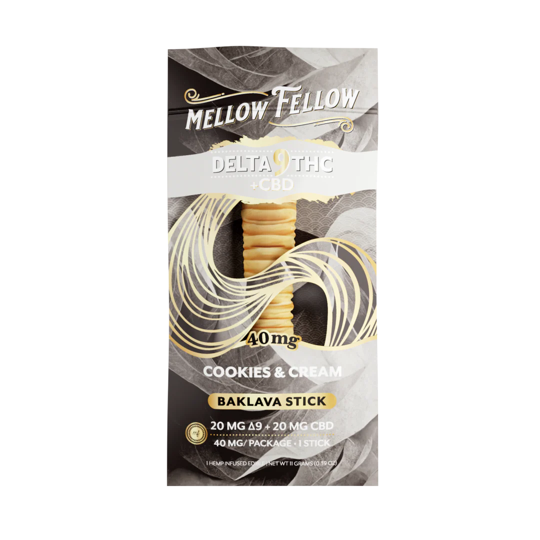 Mellow Fellow | Baklava Delta 9 THC 20 mg/pza + CBD 20 mg/pza | 1 pieza