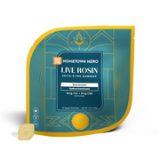 Hometown hero | Gomitas Live Rosin Delta 9 THC 5 mg/pza +5 mg/pza CBD | 10 piezas