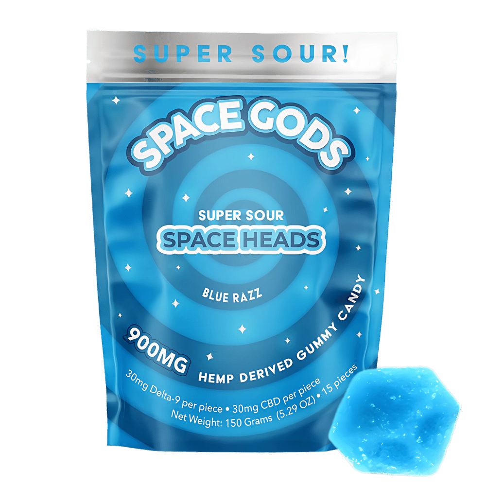 Space Gods | Super Sour Gomitas Delta 9 THC 30 mg/pza + CBD 30 mg/pza | 2 o 15 piezas