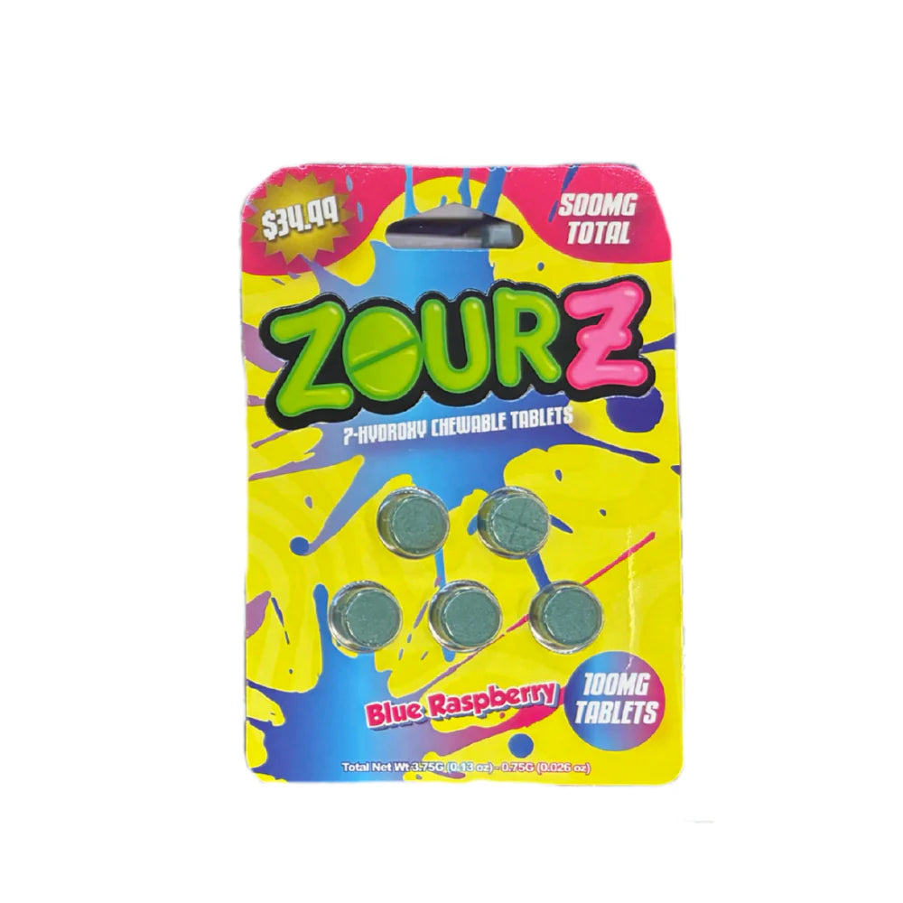 ZOURZ | Tabletas Masticables 7-Hidroximitraginina 100 mg/pza | 5 piezas