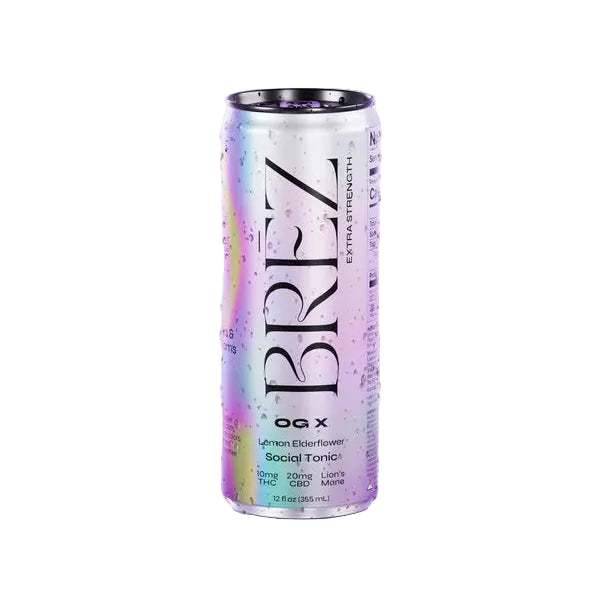 Brez | Bebida | THC 5 mg/pza + CBD 10 mg/pza + Melena de León | 355 ml | 1 pieza