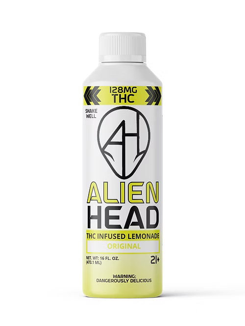 Alien Head 👽| Bebida Delta 9 THC 128 mg/pza | 473 ml 1 pieza