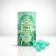 Habit | Chill Capsulas de Gel Delta 9 THC 2.5 mg/pza + CBG 25mg/pza + CBD 70mg/pza | 16 piezas