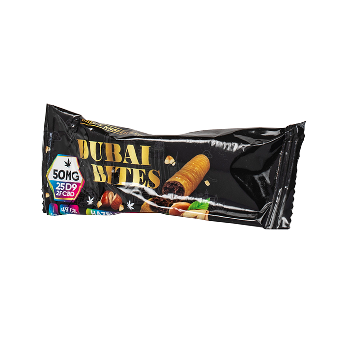 Crispy Blunts | Dubai Bites Galletas Delta 9 THC 25 mg/pza + CBD 25 mg/pza | 1 pieza