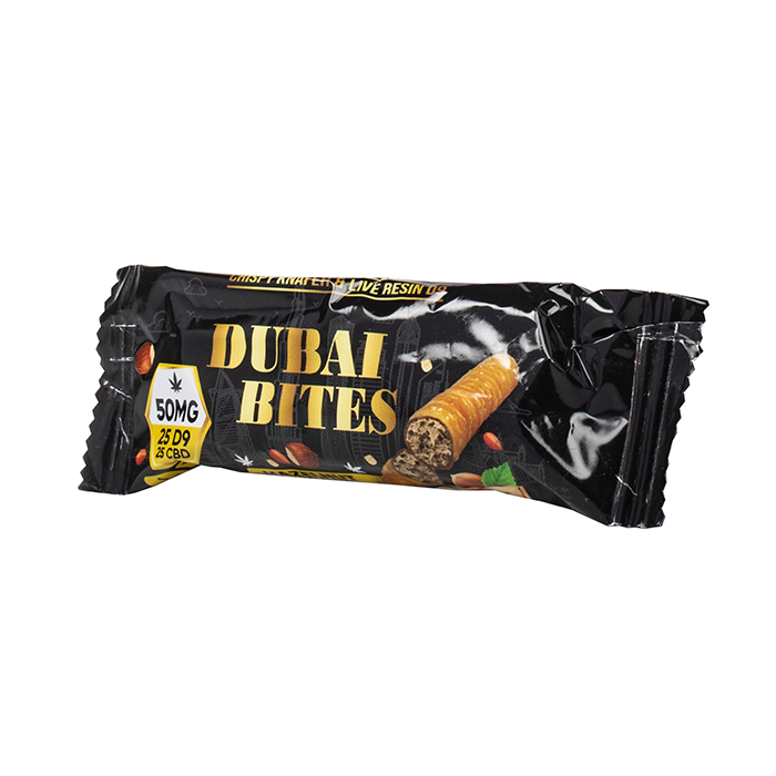 Crispy Blunts | Dubai Bites Galletas Delta 9 THC 25 mg/pza + CBD 25 mg/pza | 1 pieza