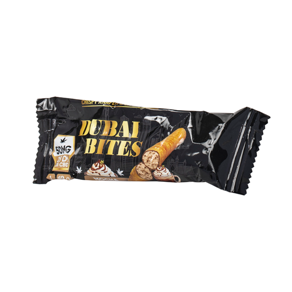 Crispy Blunts | Dubai Bites Galletas Delta 9 THC 25 mg/pza + CBD 25 mg/pza | 1 pieza