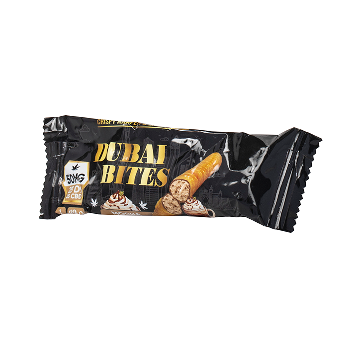 Crispy Blunts | Dubai Bites Galletas Delta 9 THC 25 mg/pza + CBD 25 mg/pza | 1 pieza