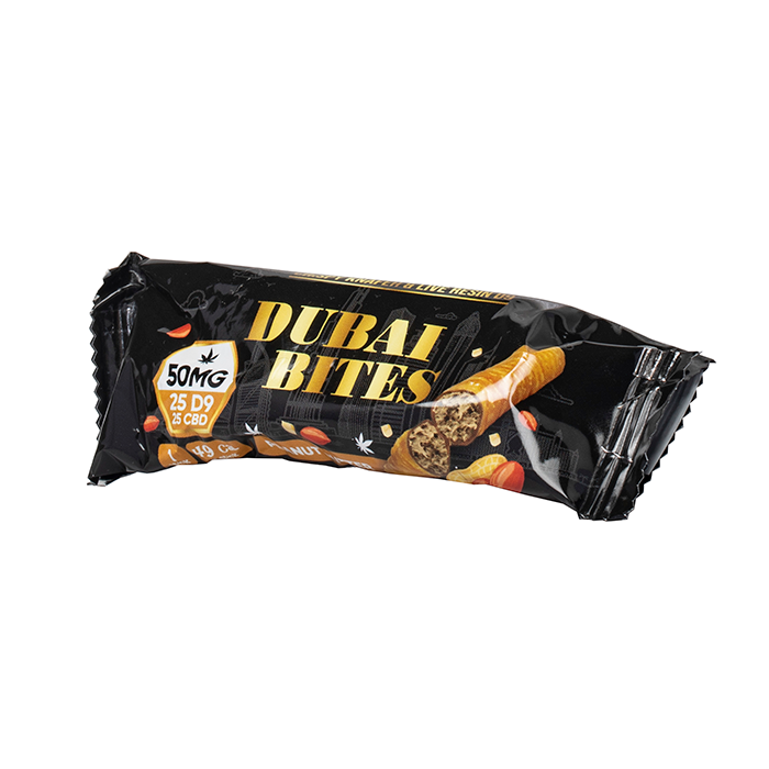 Crispy Blunts | Dubai Bites Galletas Delta 9 THC 25 mg/pza + CBD 25 mg/pza | 1 pieza
