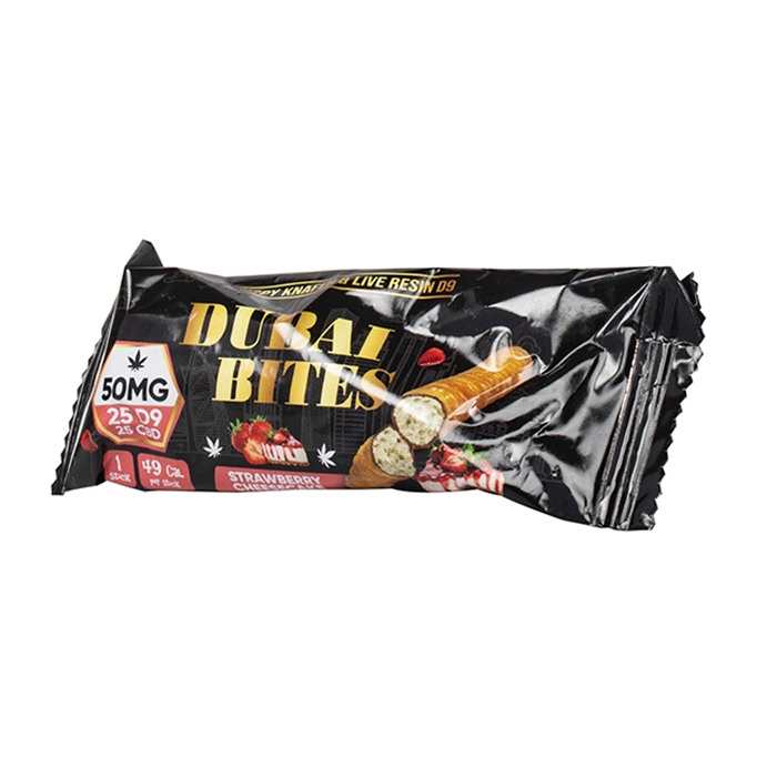 Crispy Blunts | Dubai Bites Galletas Delta 9 THC 25 mg/pza + CBD 25 mg/pza | 1 pieza