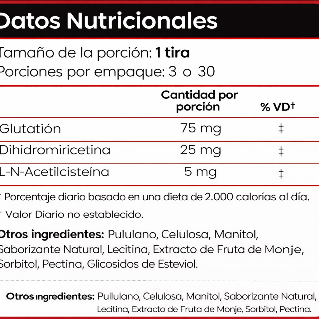Riize | Hangover // Cruda Strips Electrolitos + Glutathione | 1 pieza