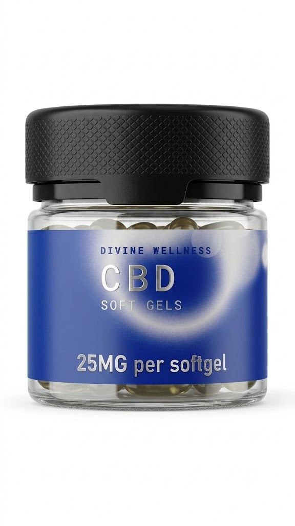 Divine Wellness | Cápsulas CBD E. Amplio 25 o 50 mg/pza | 30 piezas