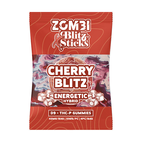 ZOMBI | Gomitas Blitz X Sticks Delta 9 THC 10 mg/pza + THC-P  2.5 mg/pza | 4 piezas