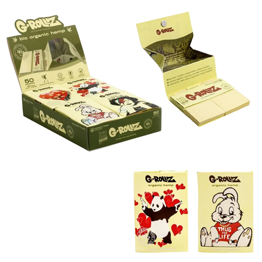 G-Rollz | 50 Kit Papeles + Tips para Rolar King Slim | 1 pieza