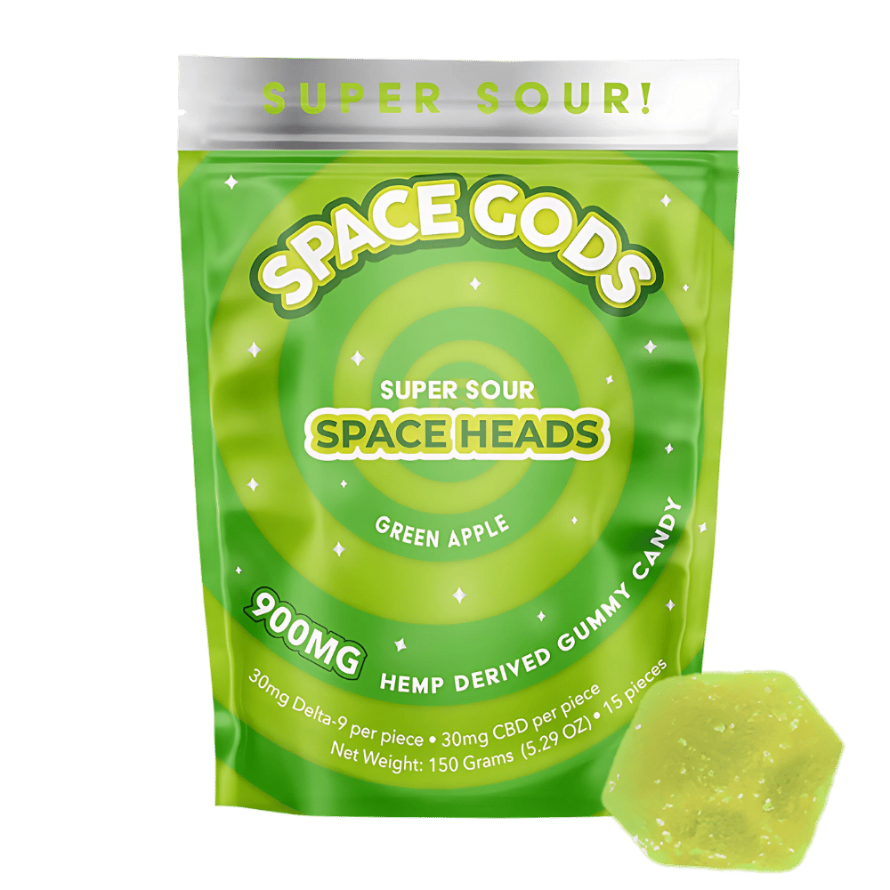 Space Gods | Super Sour Gomitas Delta 9 THC 30 mg/pza + CBD 30 mg/pza | 2 o 15 piezas