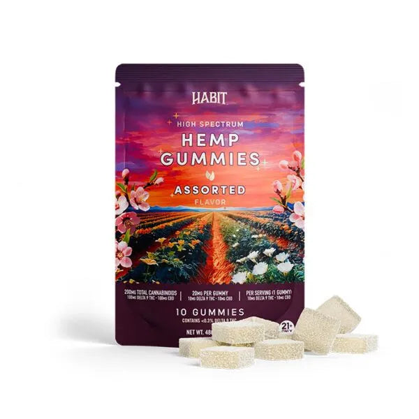 Habit | Gomitas Delta 9 THC 10 mg/pza + CBD 10 mg/pza | 10 piezas