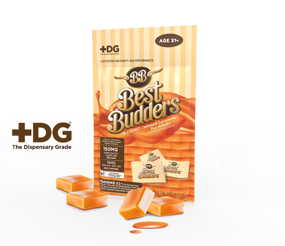 Best Budders | Caramelos Delta 9 THC 10 mg/pza + CBD 5 mg/pza | 10 piezas