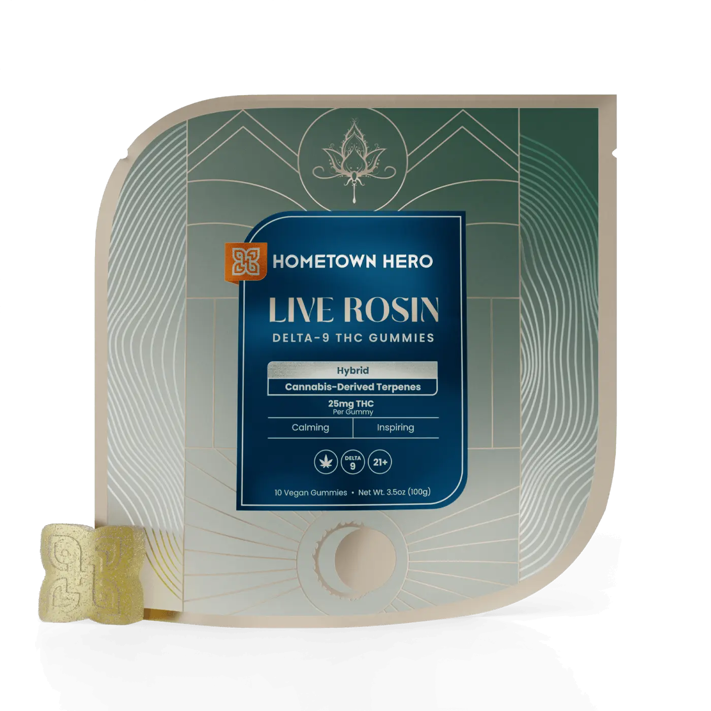 Hometown hero | Gomitas Live Rosin Colección Absolute Delta 9 THC 25 mg/pza | 10 piezas