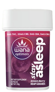 Wana | Gomitas Stay Sleep THC 5 mg/pza + CBD 20 mg/pza | 10 piezas