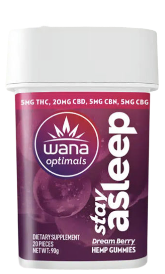 Wana | Gomitas Stay Sleep THC 5 mg/pza + CBD 20 mg/pza | 10 piezas