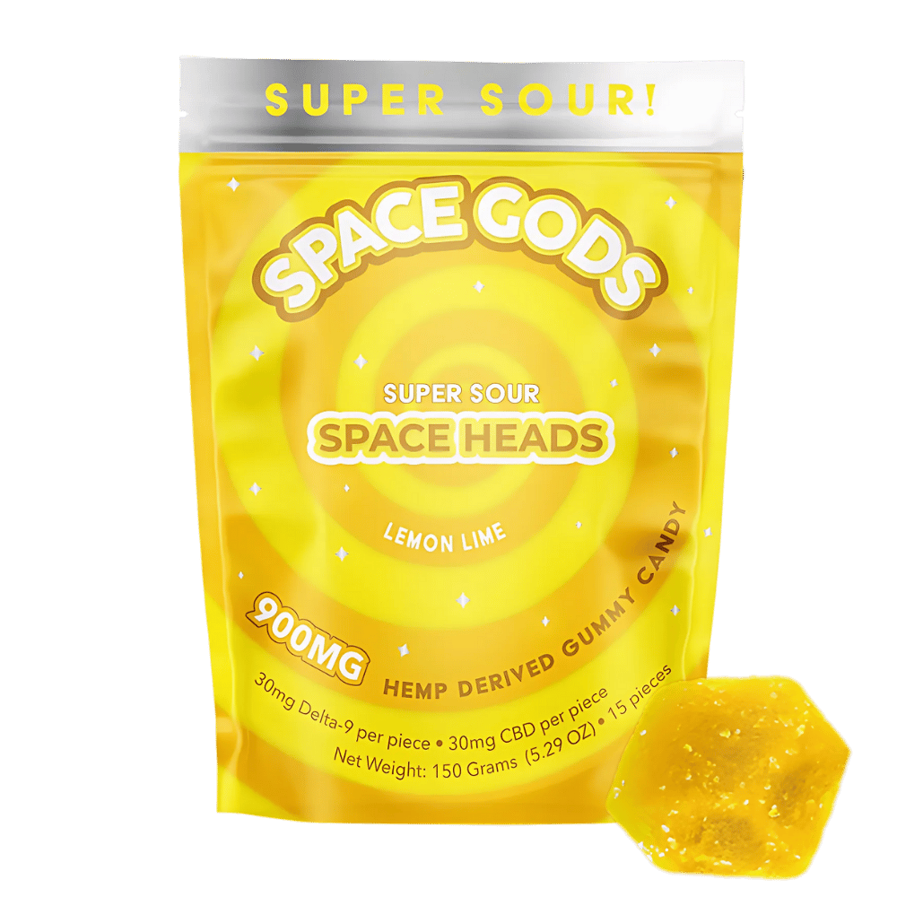 Space Gods | Super Sour Gomitas Delta 9 THC 30 mg/pza + CBD 30 mg/pza | 2 o 15 piezas
