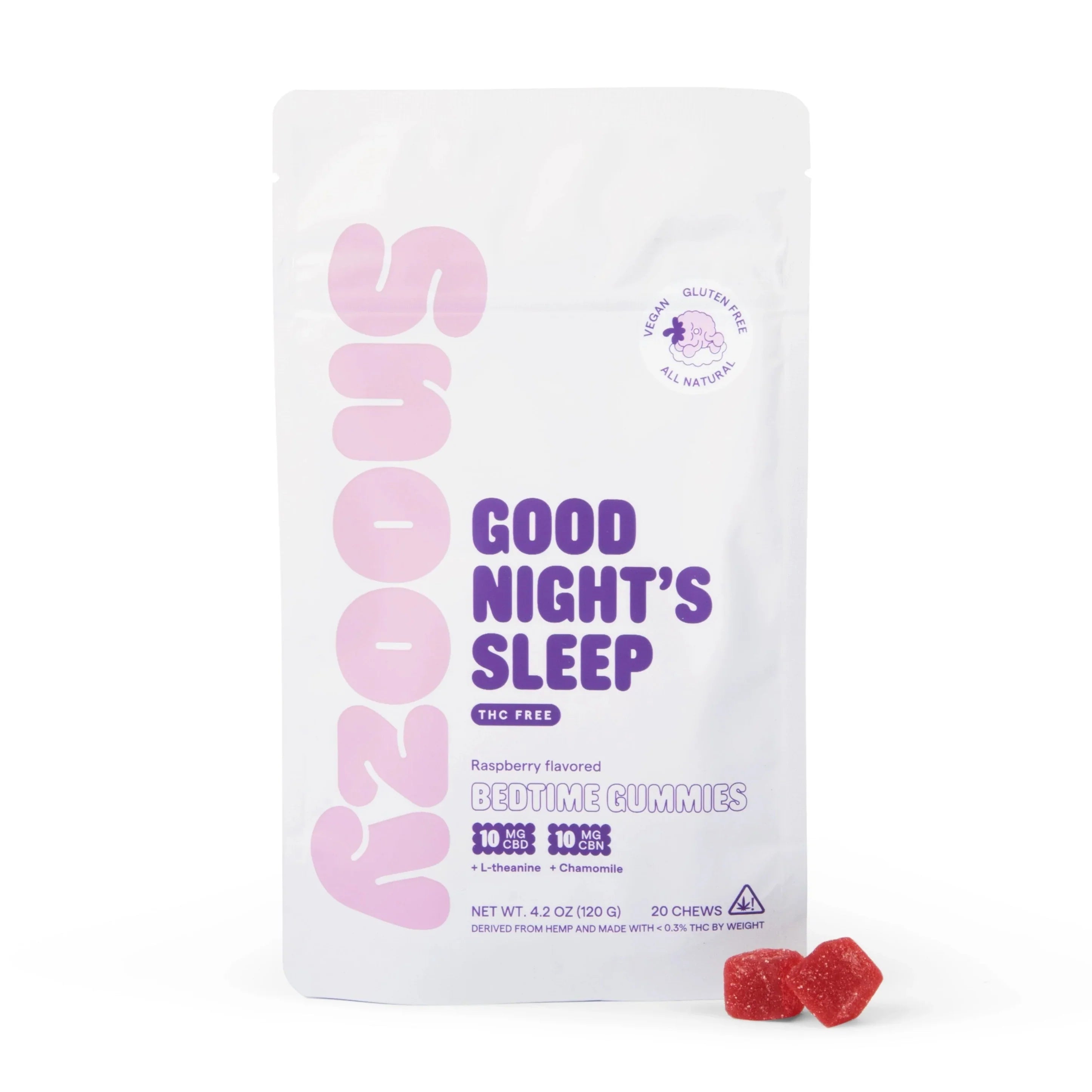 Snoozy | Gomitas Good Night´s Sleep Delta CBD 10 mg/pza + CBN 10 mg/pza | 2 o 20 Piezas
