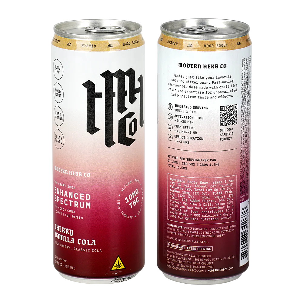 Modern Herb CO | Soda Craft D9 THC 10mg/pza + CBC 5mg/pza + CBDA 1.5 mg/pza | 355 ml | 1 pieza