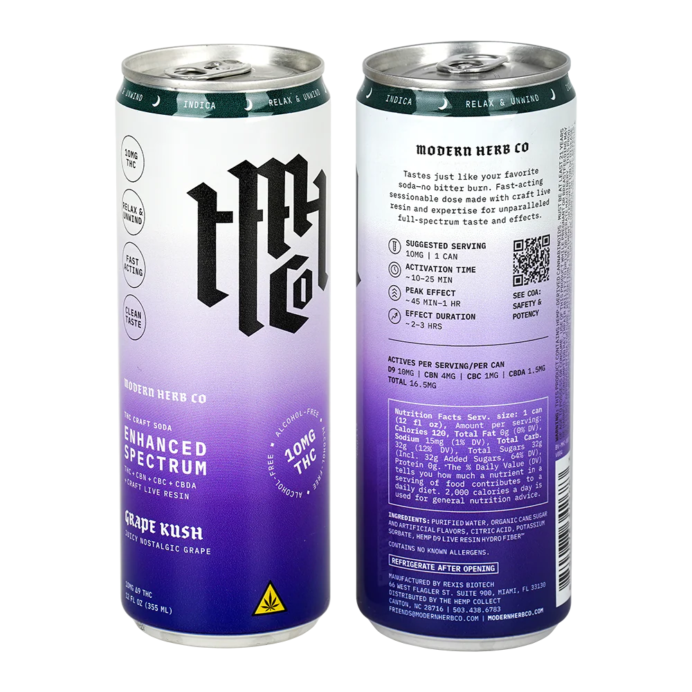 Modern Herb CO | Soda Craft D9 THC 10mg/pza + CBN 4mg/pza + CBC 1 mg/pza | 355 ml | 1 pieza