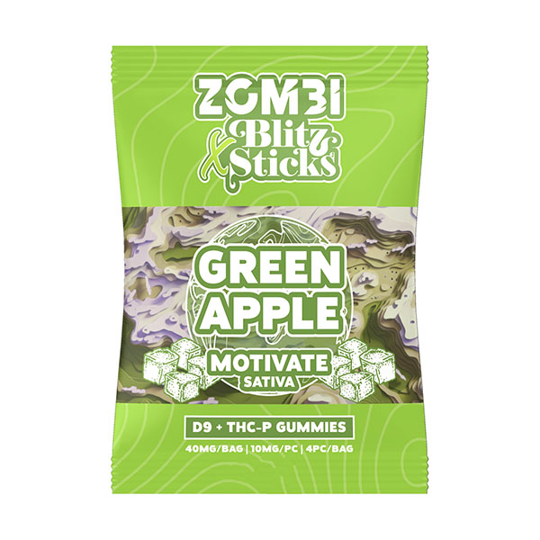 ZOMBI | Gomitas Blitz X Sticks Delta 9 THC 10 mg/pza + THC-P  2.5 mg/pza | 4 piezas