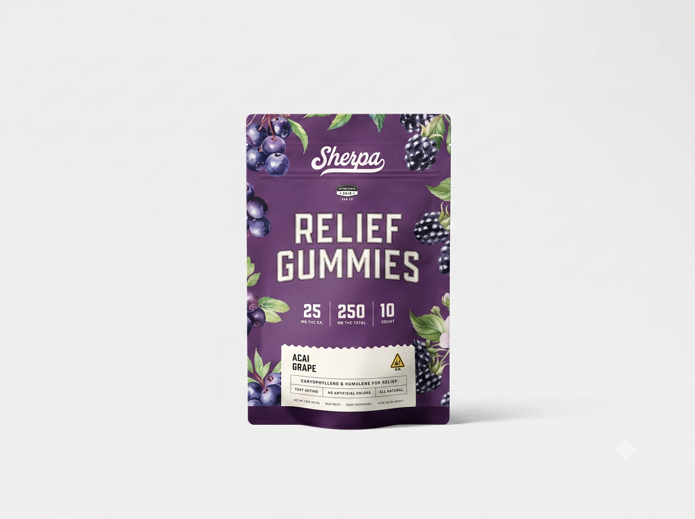 Sherpa | Gomitas THC 25 mg/pza | 10 piezas