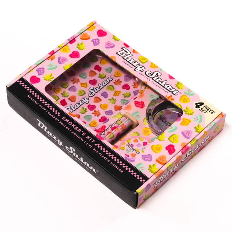 Blazy Susan | Kit de Charola + Bamboo Roller + Cenicero + Grinder | 1 pieza