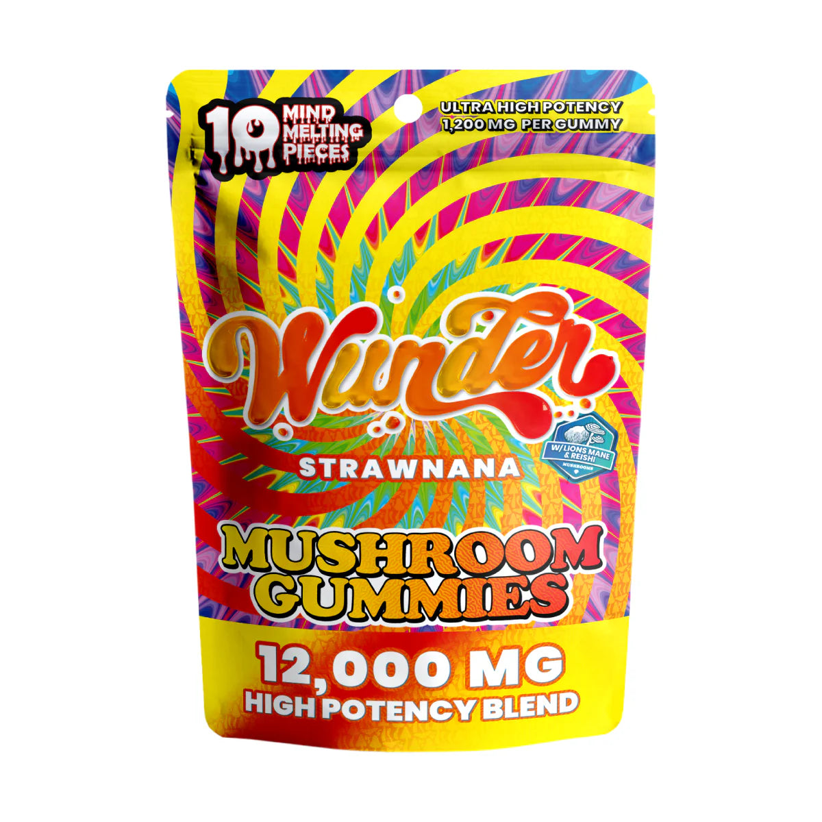 Wunder | Gomitas Nootropicos Strawnana 1200 mg/pza | 2 o 10 piezas