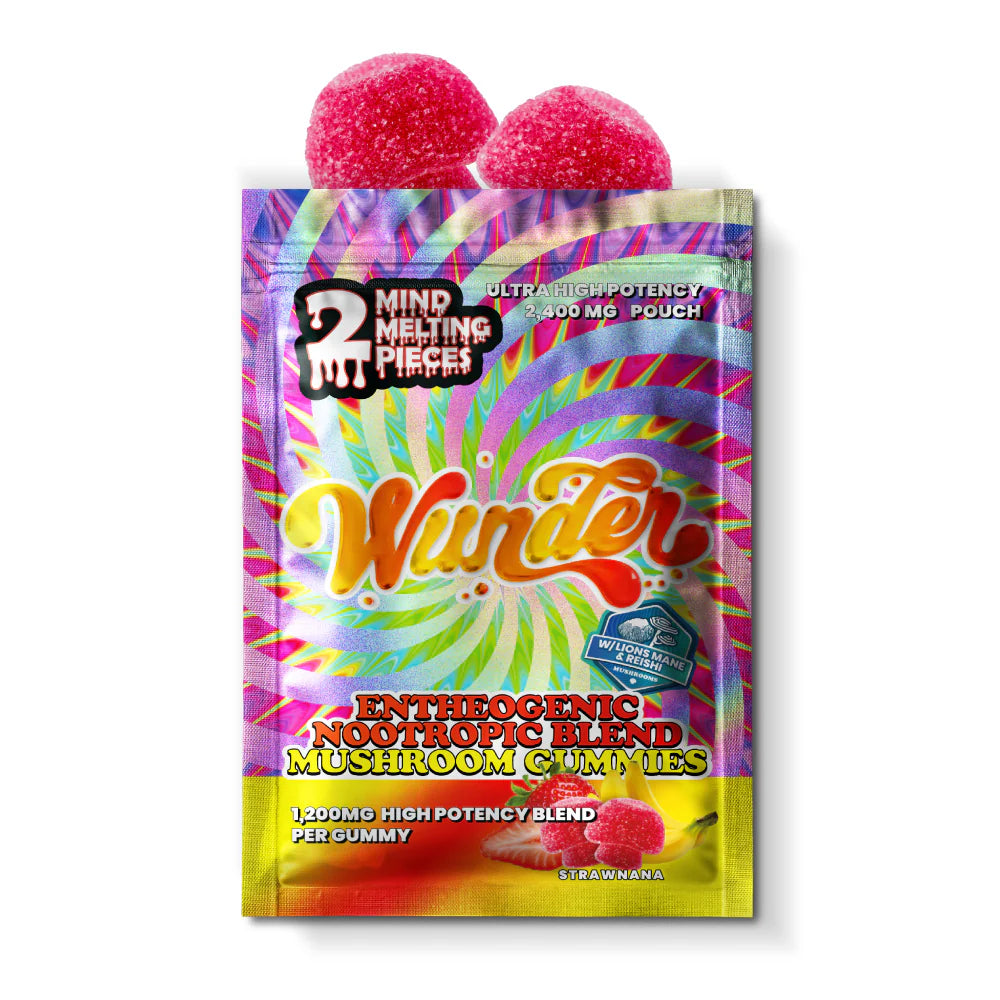 Wunder | Gomitas Nootropicos Strawnana 1200 mg/pza | 2 o 10 piezas