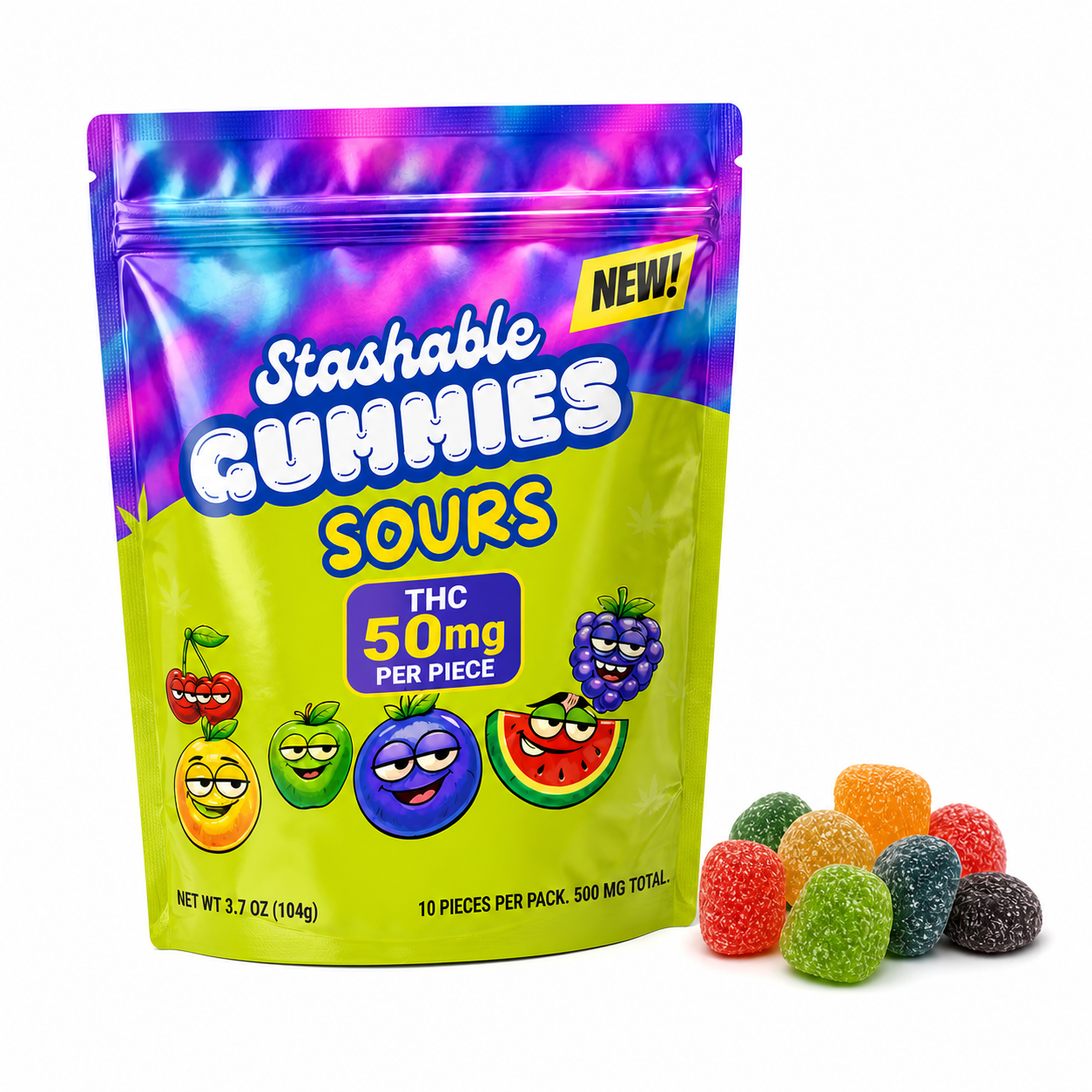 Stashable | Gomitas Delta 9 THC 50 mg/pza  | ULTRA POTENTES 🆕