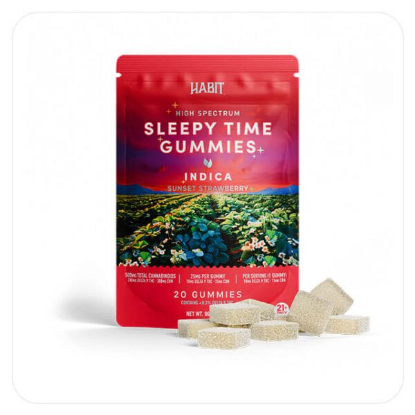 Habit | Gomitas Sleep Time Delta 9 THC 10 mg/pza + CBN 15 mg/pza | 20 piezas