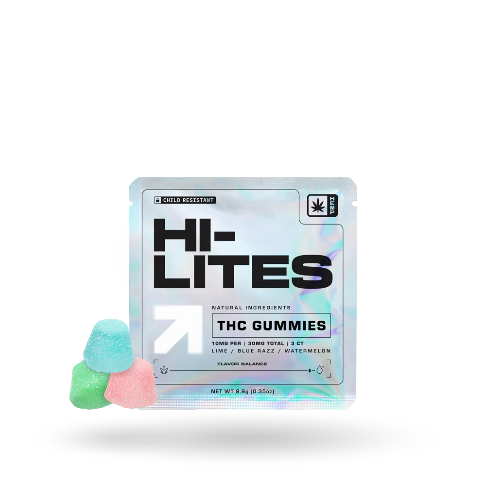 Hi Lites | Gomitas Delta 9 THC 10 mg/pza | 3 o 30 piezas