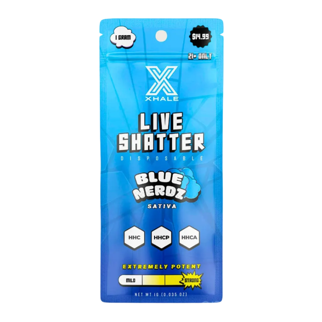 Xhale | Pluma de Wax Desechable Live Shatter HHC + HHC-P + HHC-A 1000 mg | 1 ml