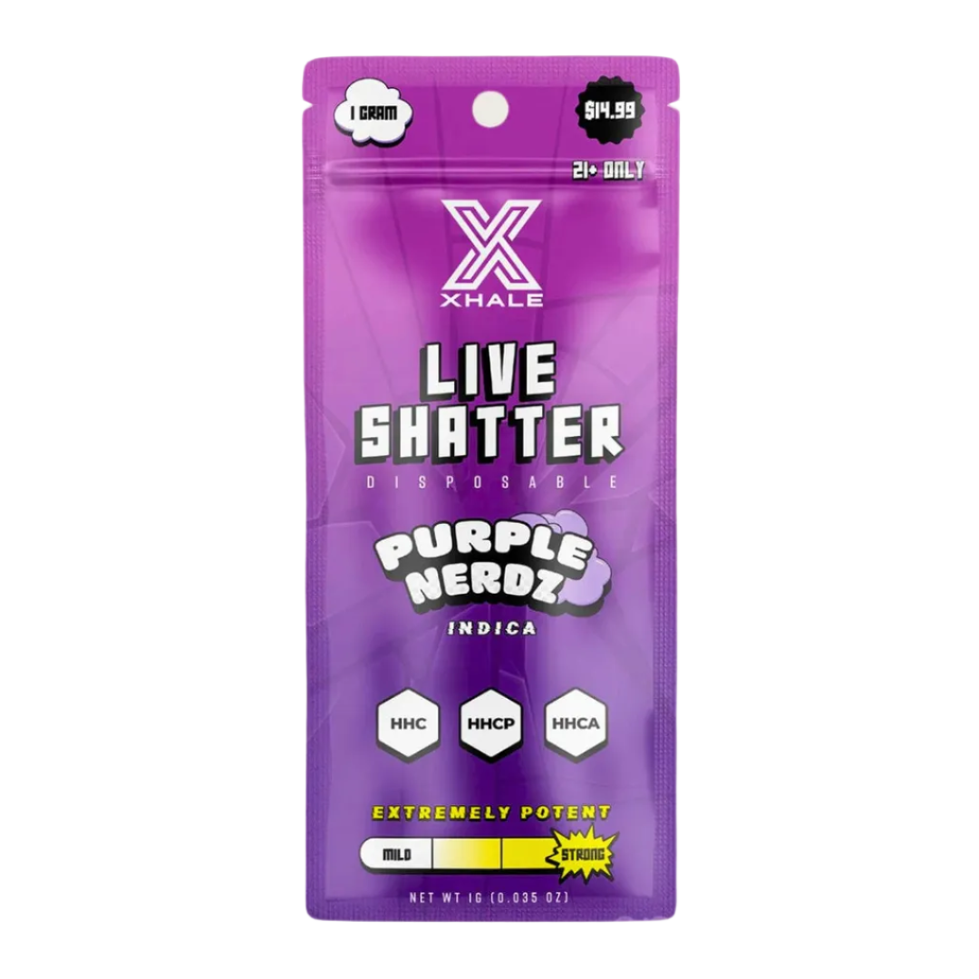 Xhale | Pluma de Wax Desechable Live Shatter HHC + HHC-P + HHC-A 1000 mg | 1 ml (Envío solo CDMX & Z. Metro)