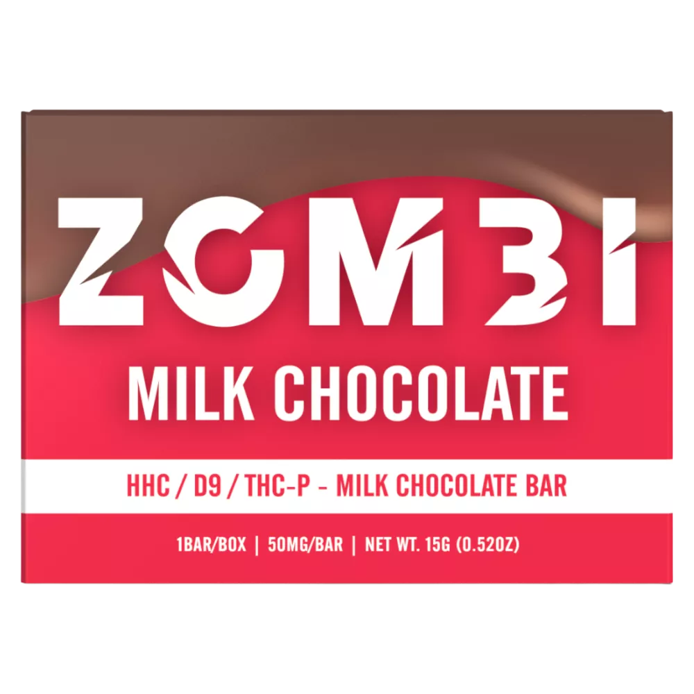 ZOMBI | Chocolates Delta 9 THC 10 mg/pza + HHC 40 mg/pza | 1 Pieza