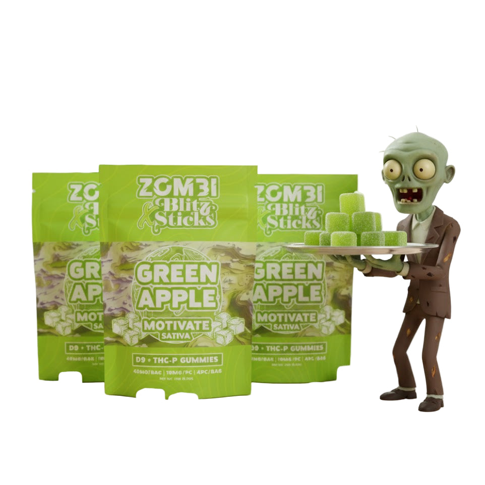 ZOMBI | Gomitas Blitz X Sticks Delta 9 THC 6 mg/pza + THC-P  4 mg/pza | 4 piezas